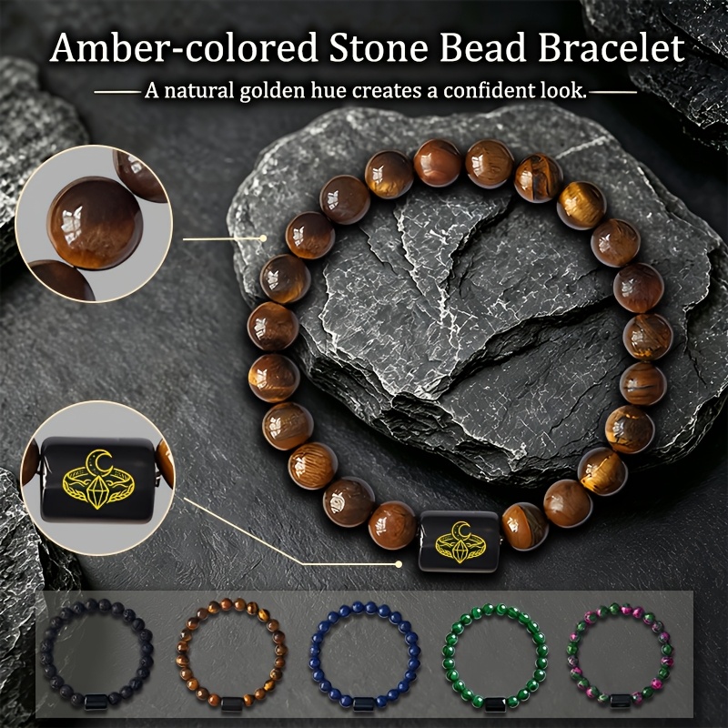 Women's Stretch Bracelet with Moon Leaf Design, Boho Style